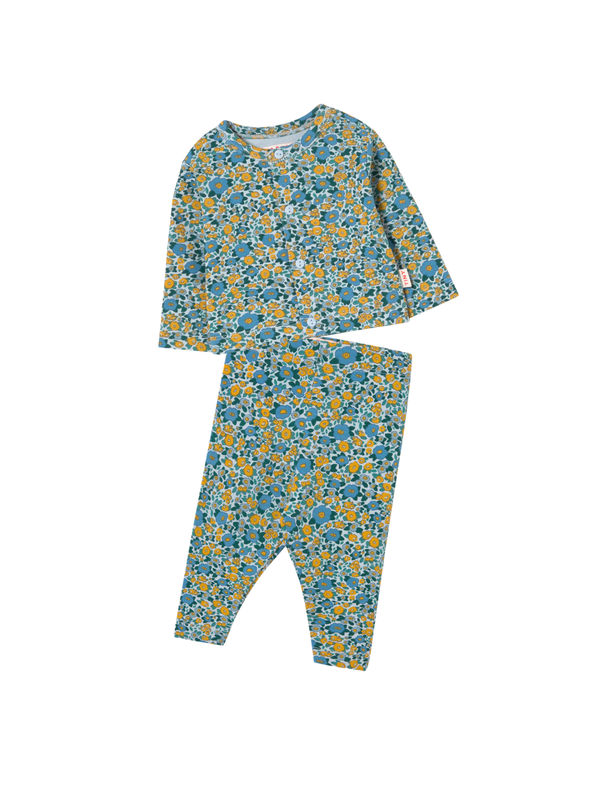 Flower Print Rib Baby Set