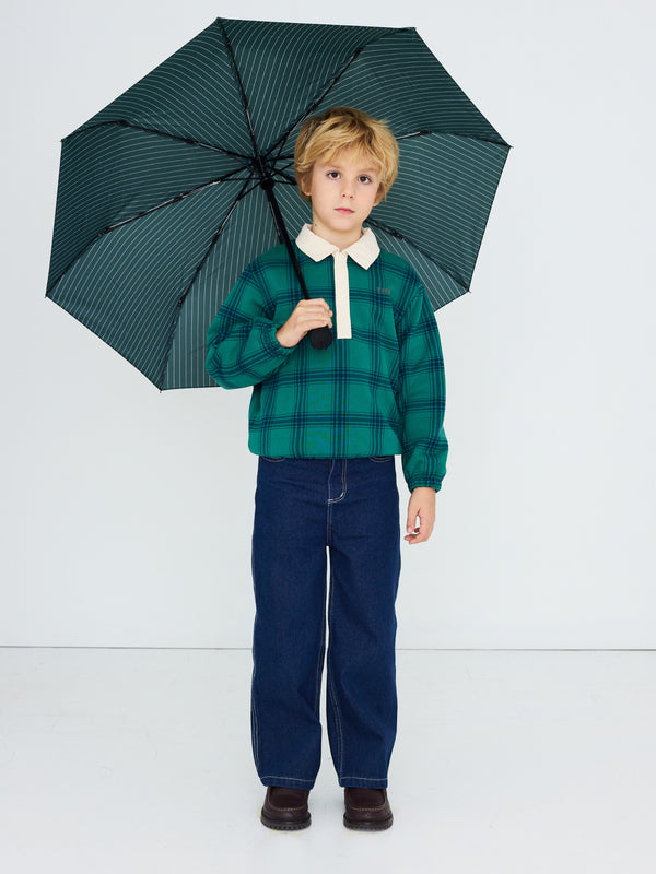 Green Check Polo Sweatshirt