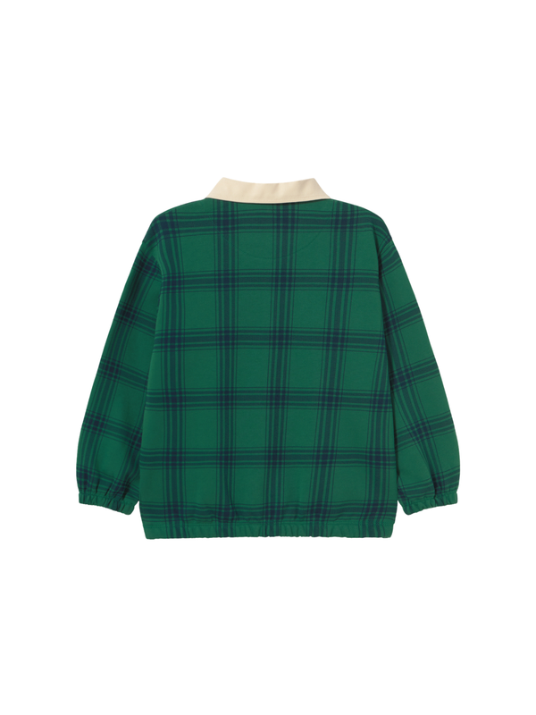 Green Check Polo Sweatshirt