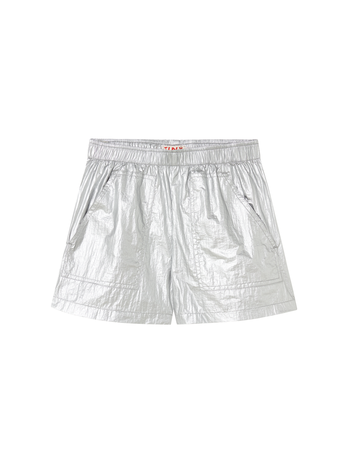 Metallic Short Shorts Tiny Cottons Silver Metallic 3Y