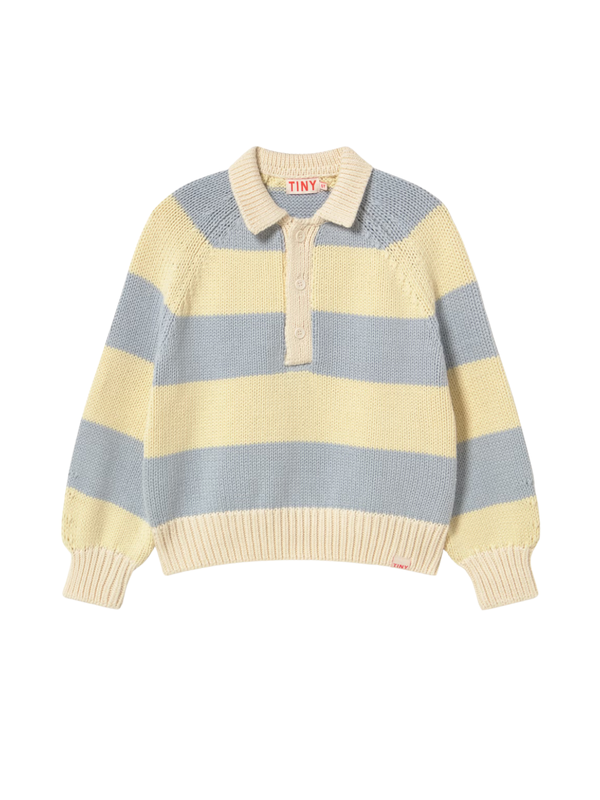 Pastel Stripes Polo Sweater