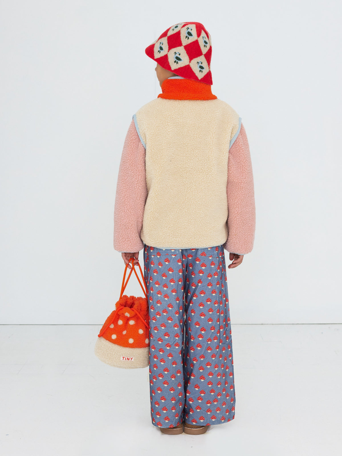Pink Colorblock Sherpa Jacket Outerwear Tiny Cottons