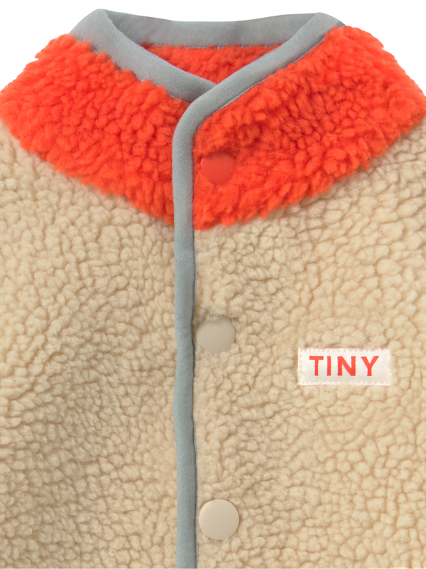 Pink Colorblock Sherpa One-Piece