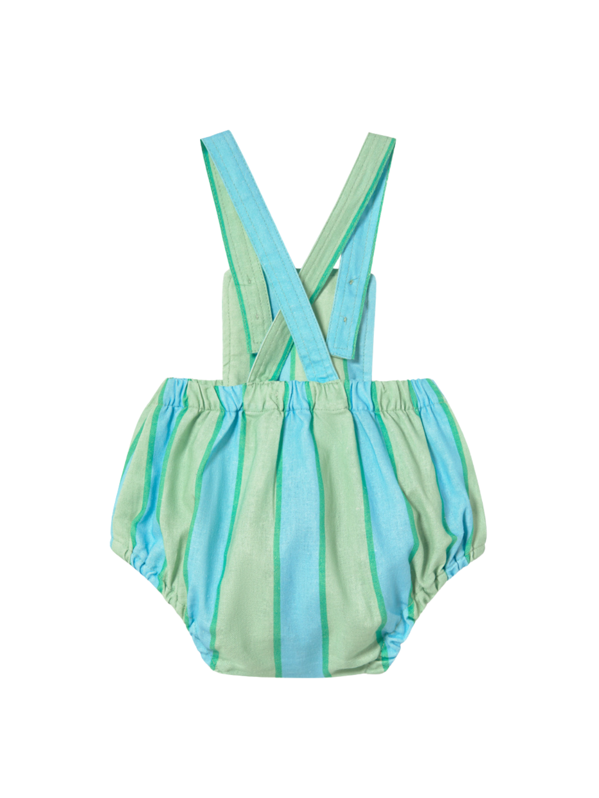 Retro Stripes Linen Romper Rompers Tiny Cottons