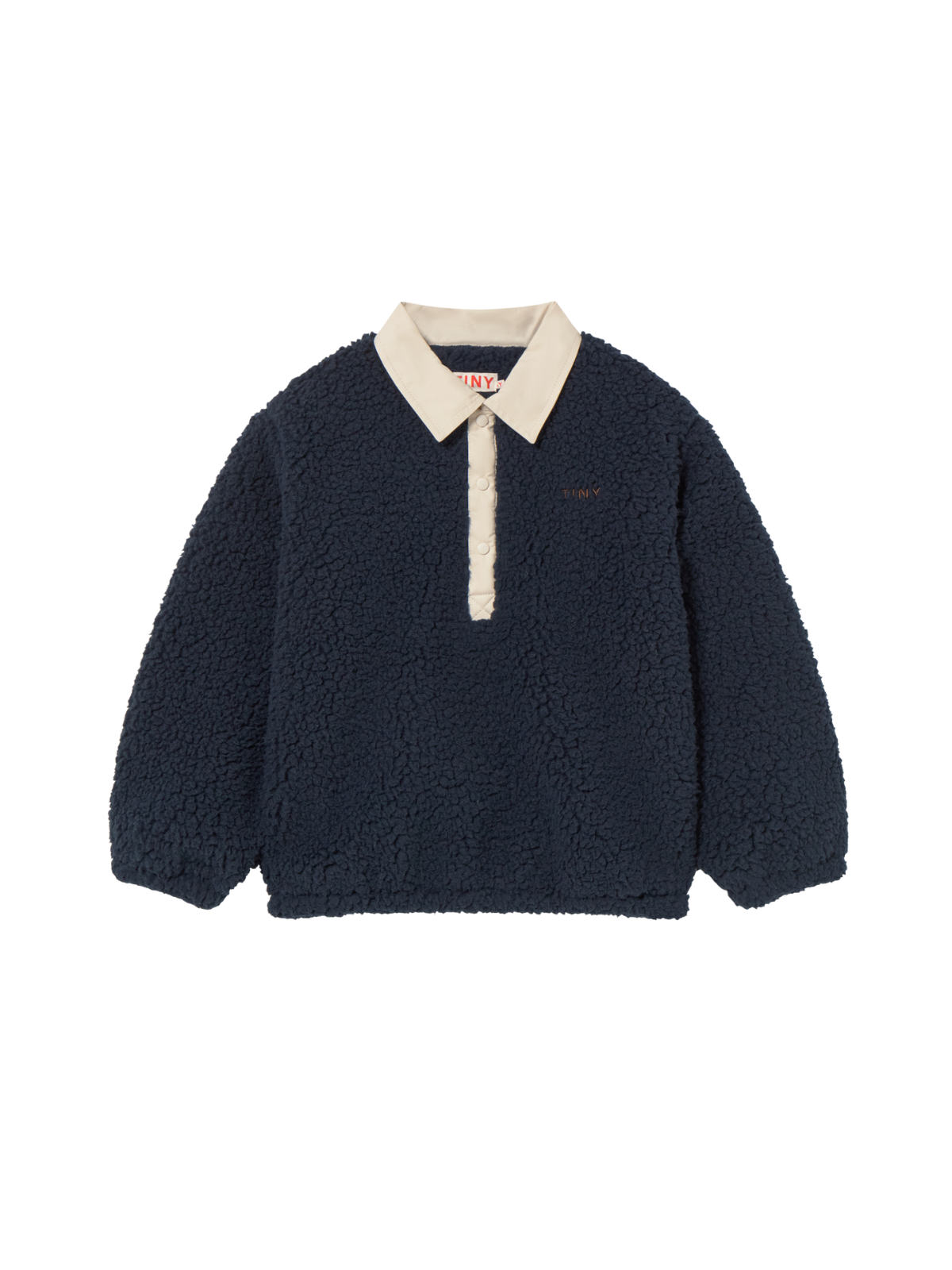 Sherpa Collar Sweatshirt Sweatshirts Tiny Cottons Navy 3Y