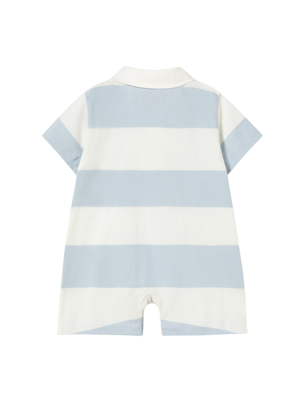 Stripes Knit Polo Romper Rompers Tiny Cottons