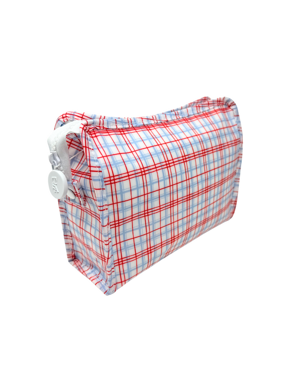 Classic Plaid Red Roadie Pouch Bags TRVL Design   
