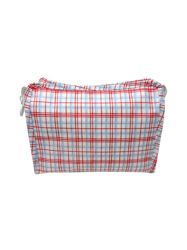 Classic Plaid Red Roadie Pouch Bags TRVL Design Classic Plaid Red  