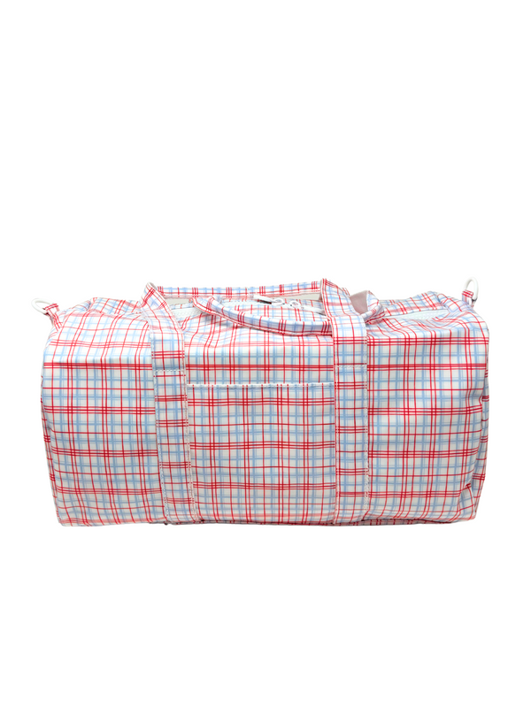 Classic Plaid Red Weekender Bags TRVL Design   