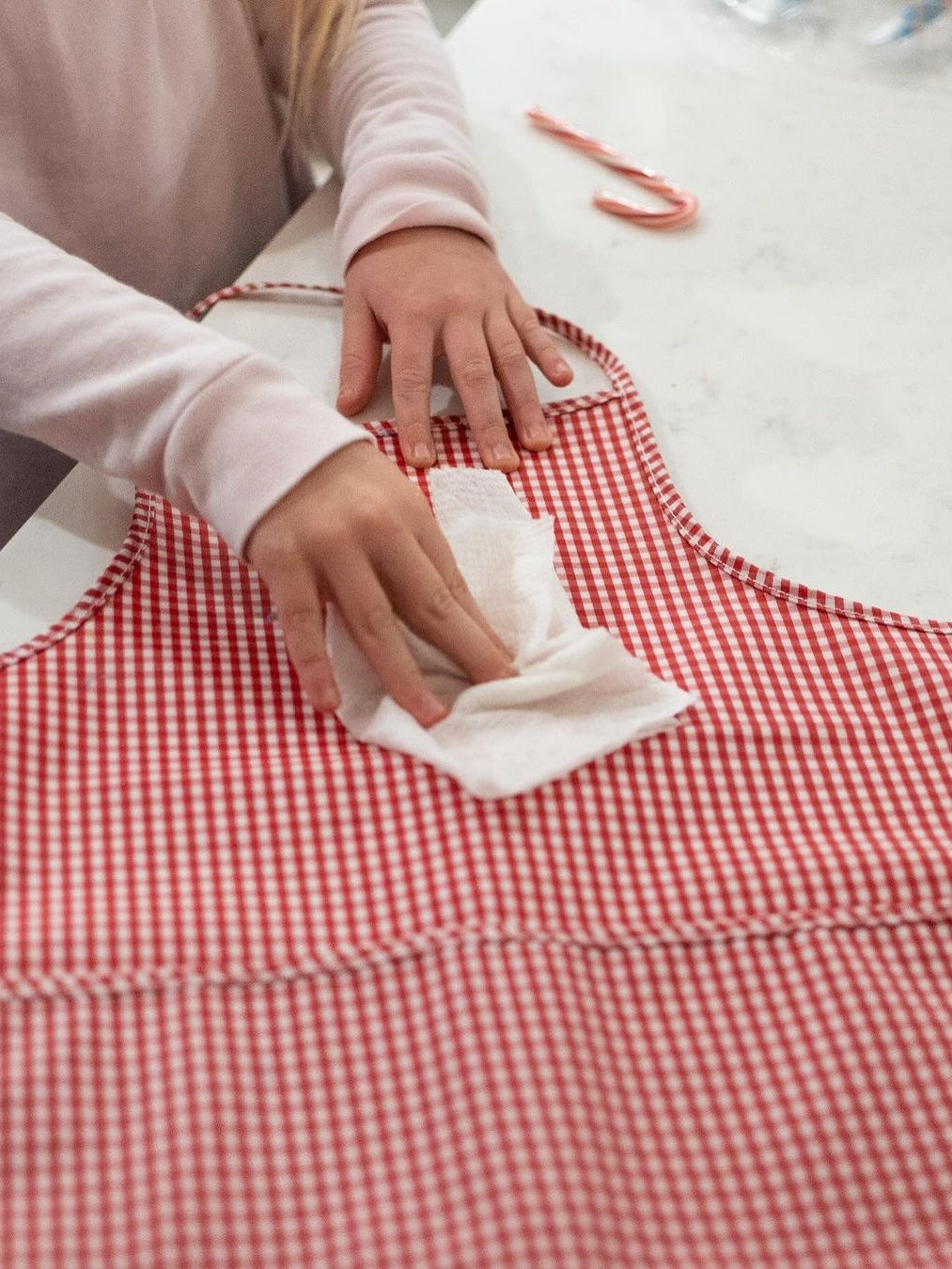 Gingham Red Apron Arts & Crafts TRVL Design   