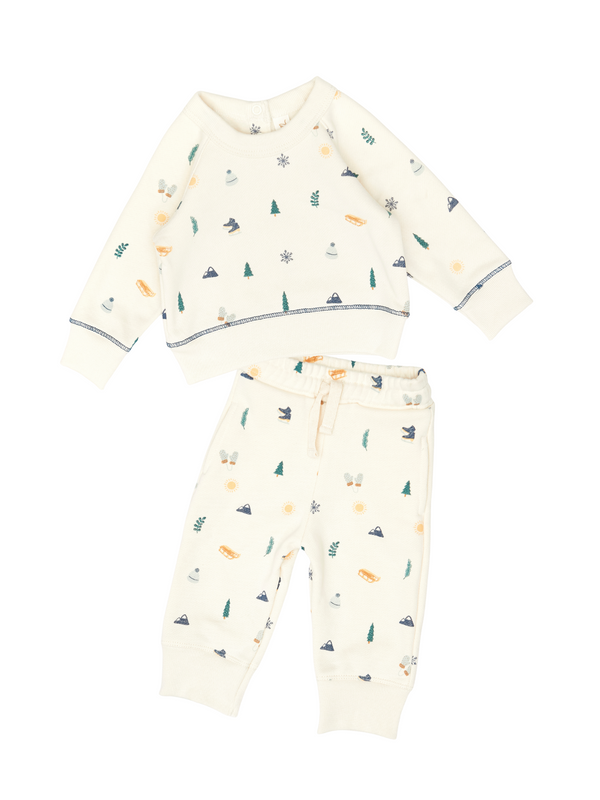 Aspen Sweat Set Sets Tun Tun Winter White 6-12M