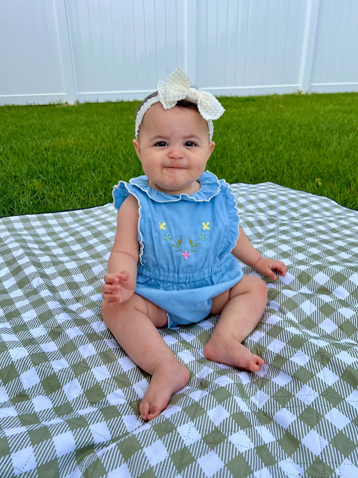 Hermione Embroidered Ruffle Romper Rompers The New Society