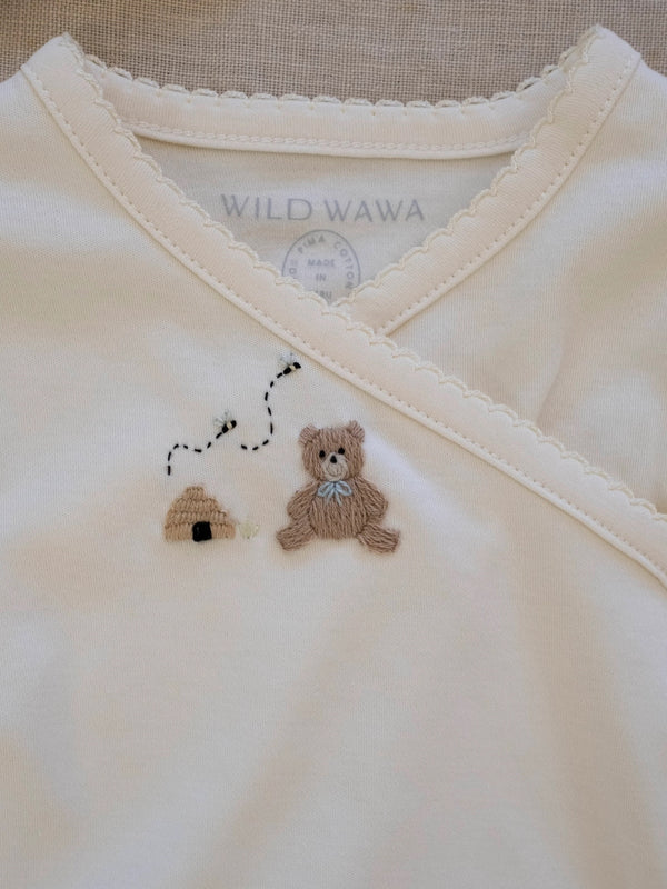 Honey Bear Embroidered Newborn Set