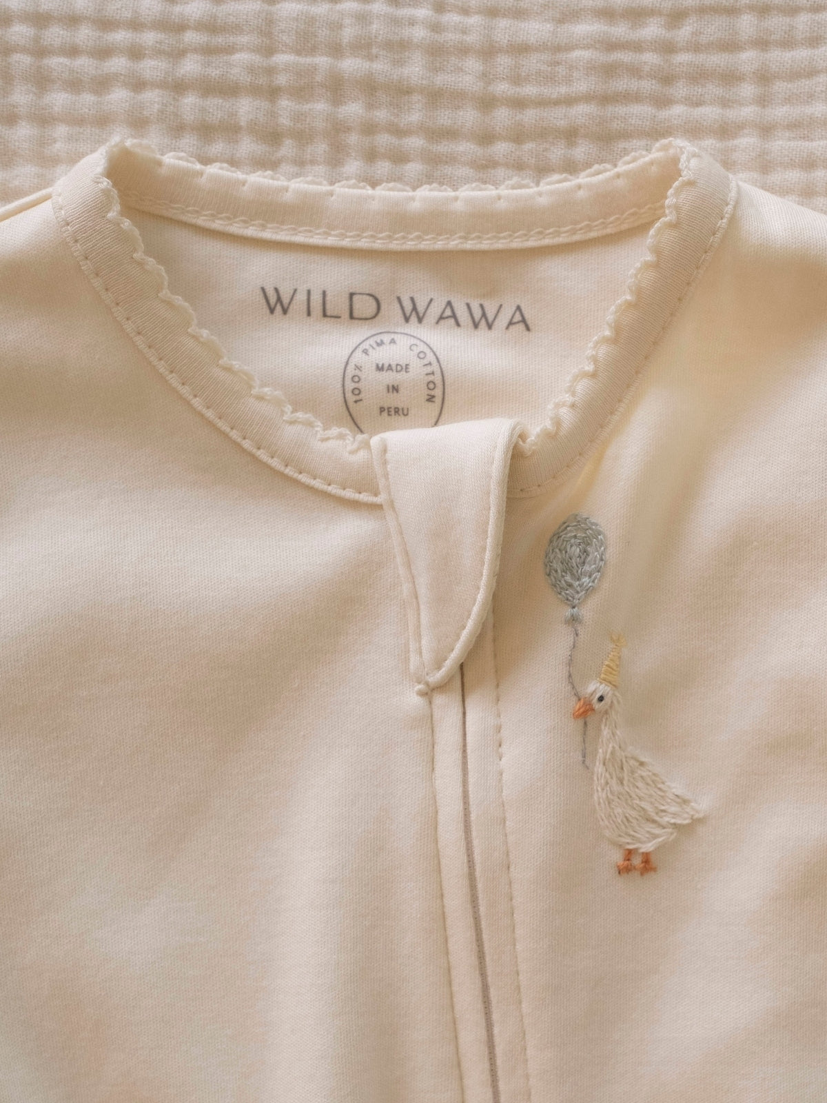 Pima Goose Embroidered Footie Pajamas Wild Wawa