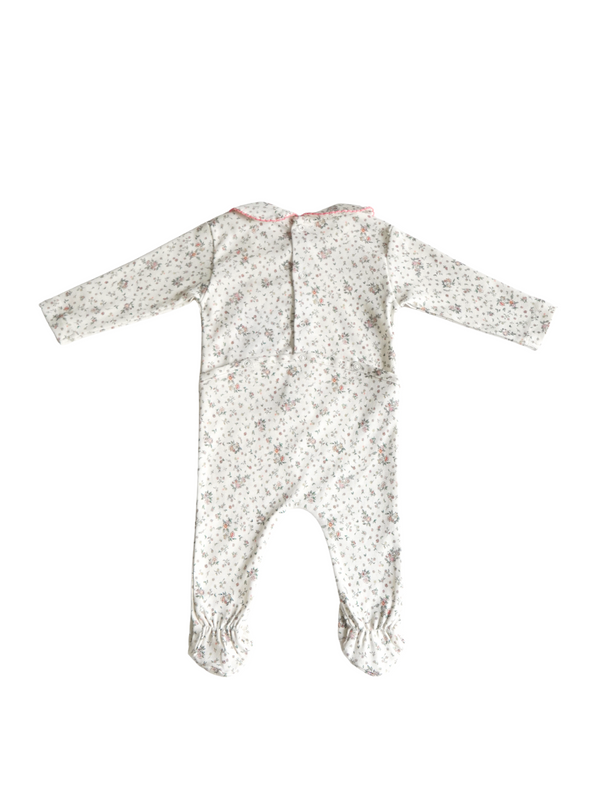 Blanca Floral Footie Rompers Bebe Organic