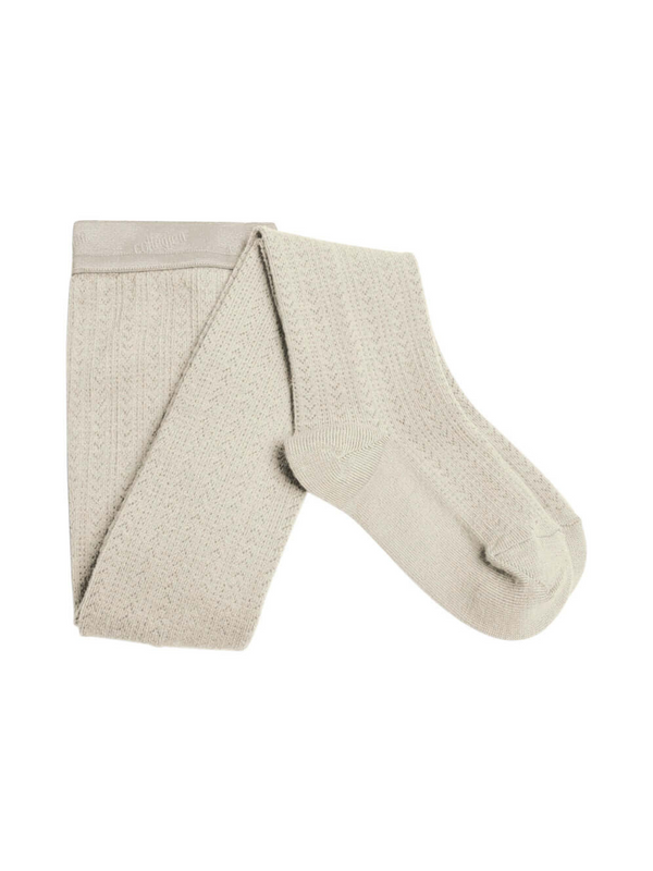 Angélique Pointelle Merino Wool Tights Tights Collégien Ivory 18M 