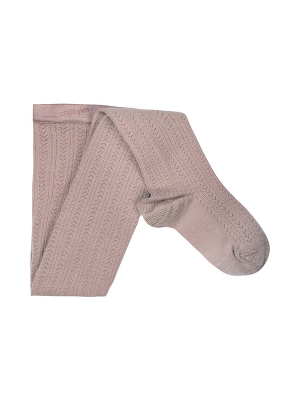 Angélique Pointelle Merino Wool Tights Tights Collégien Pink 18M 