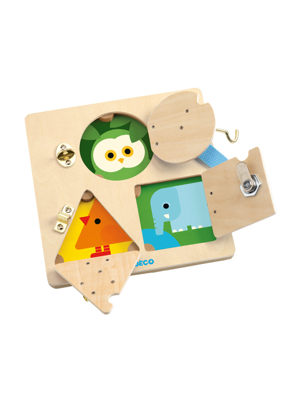 LockBasic Locking/Unlocking Wooden Skill Board Games & Puzzles Djeco   