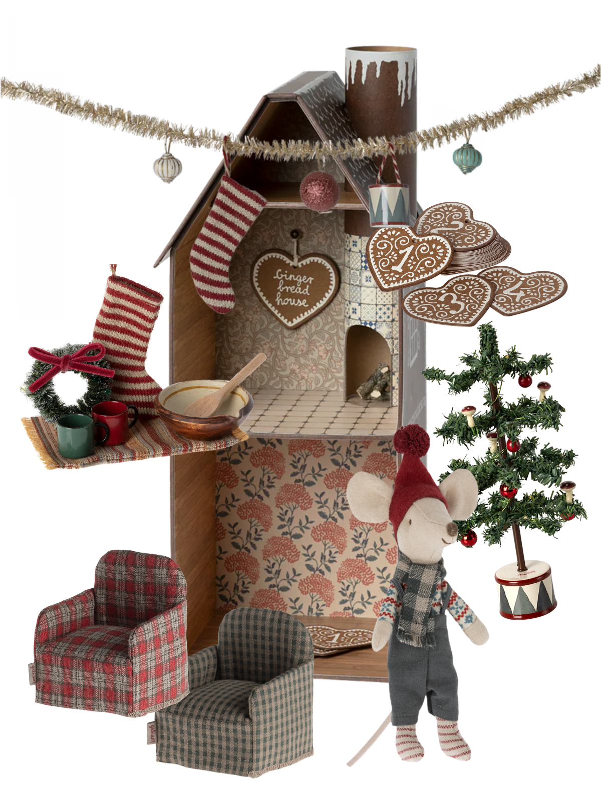 Large Gingerbread House Bundle Bundle Maileg   