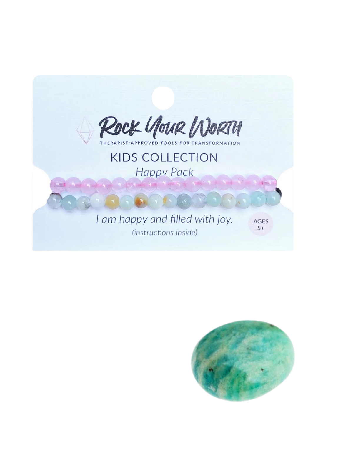 Happy Bracelet and Gemstone Set Jewelry Rock Your Worth   