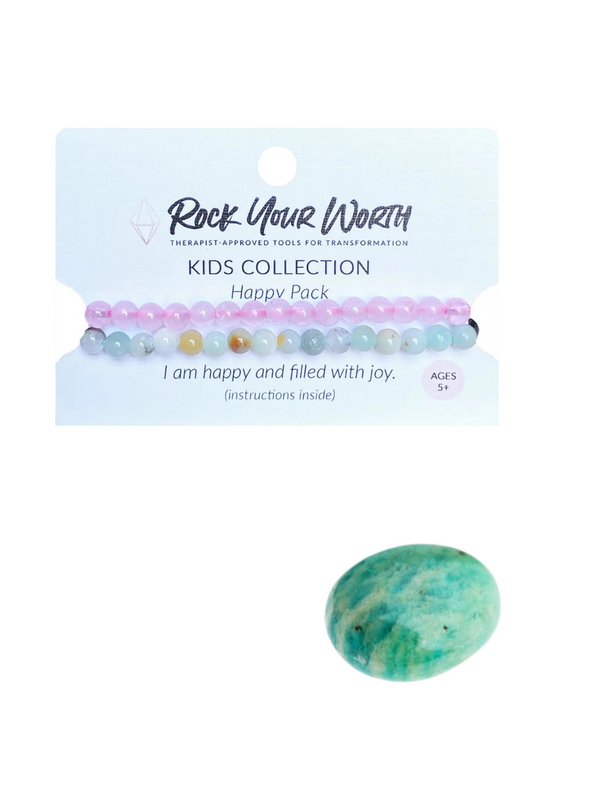Happy Bracelet and Gemstone Set Jewelry Rock Your Worth   