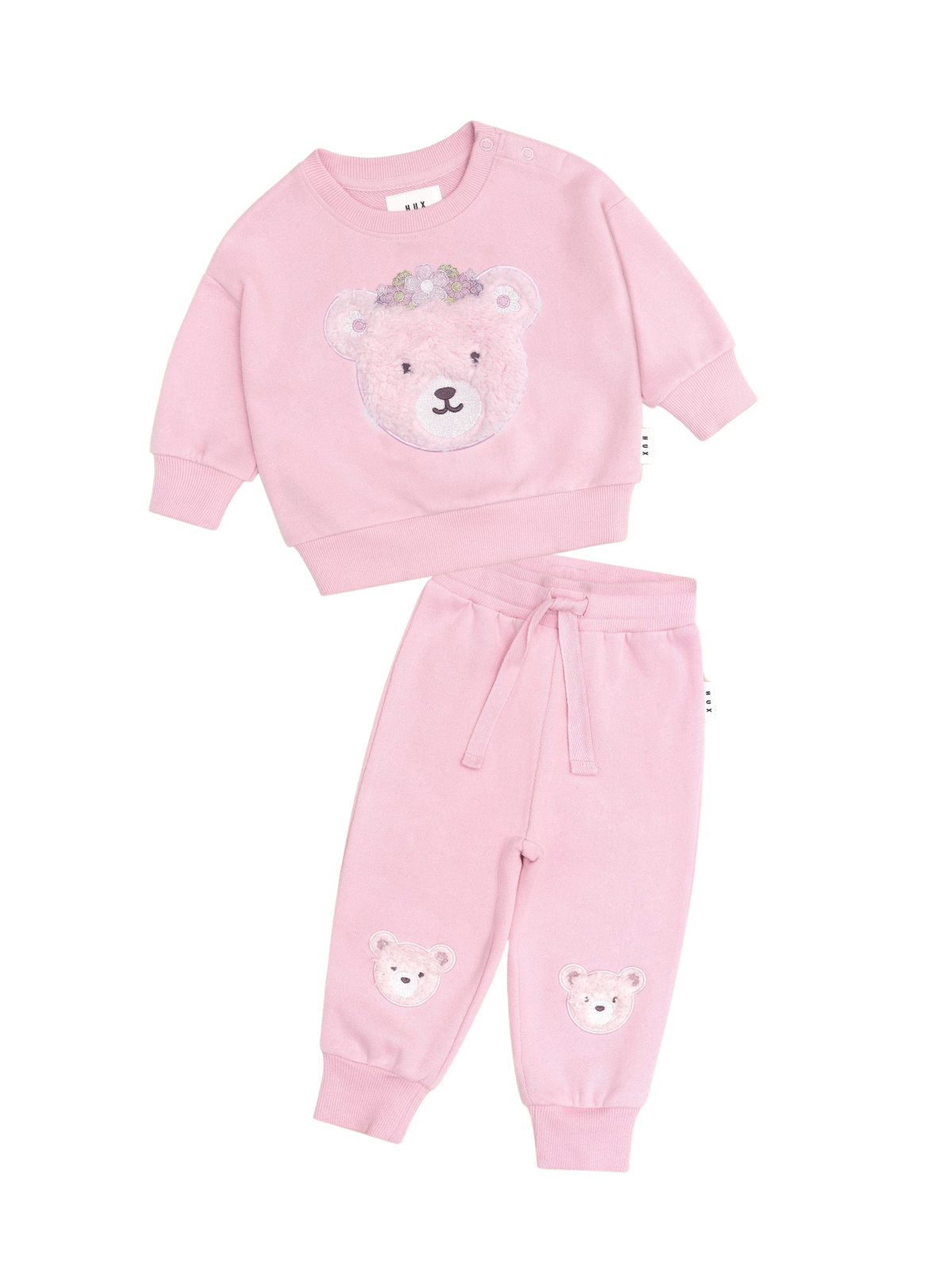 Flower Crown Bear Set Sets Huxbaby Lilac Mist 1Y 