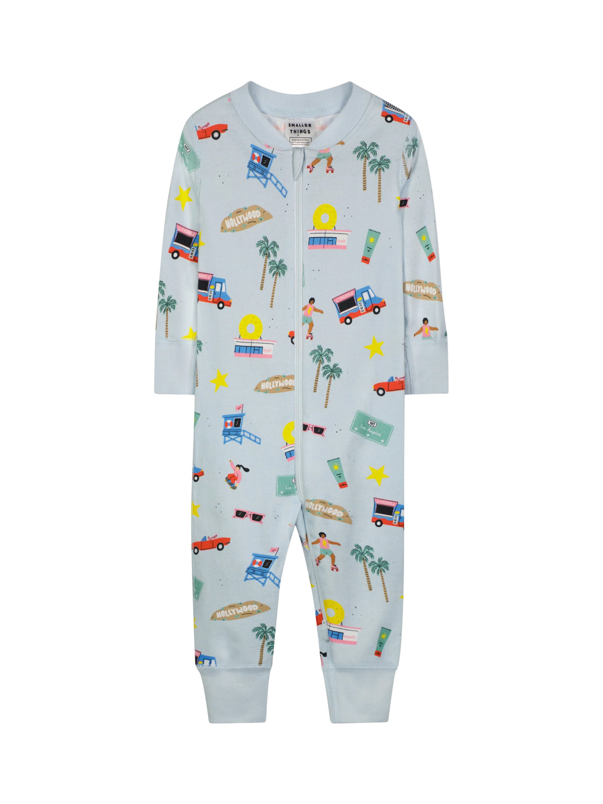 Los Angeles PJ Sleeper Pajamas Smaller Things Sky Blue 0-3M 