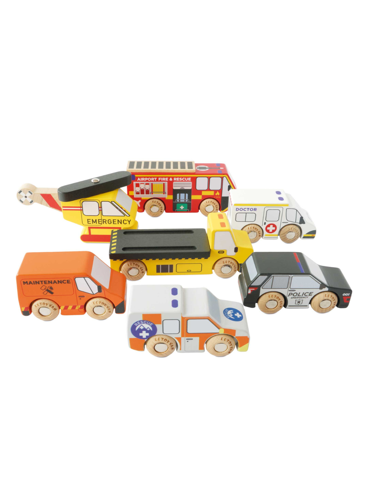 Emergency Helicopter & Rescue Cars Vehicles Le Toy Van