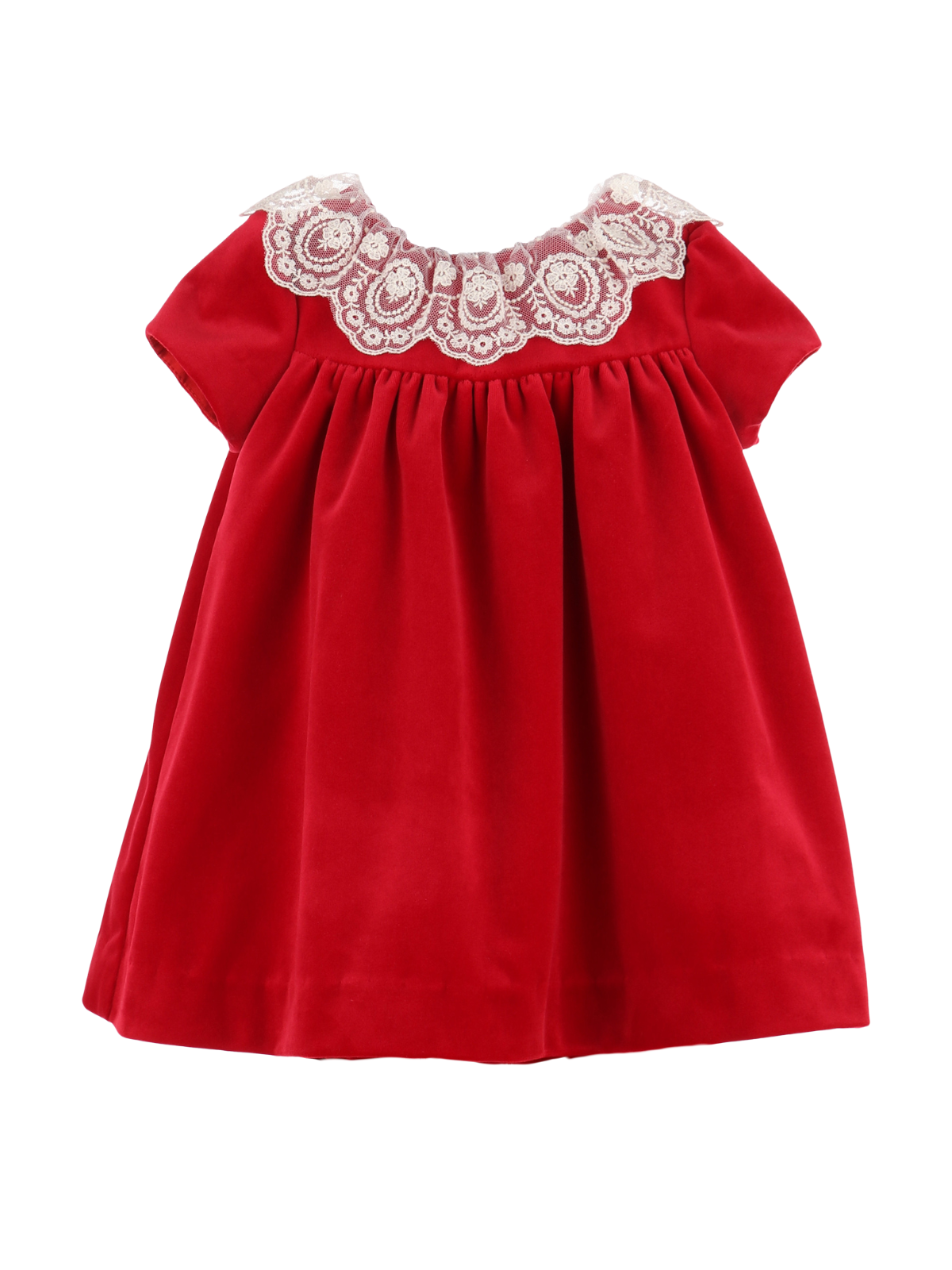 Deluxe Velvet Float Dress Dresses Luli & Me Scarlet Red 2T 