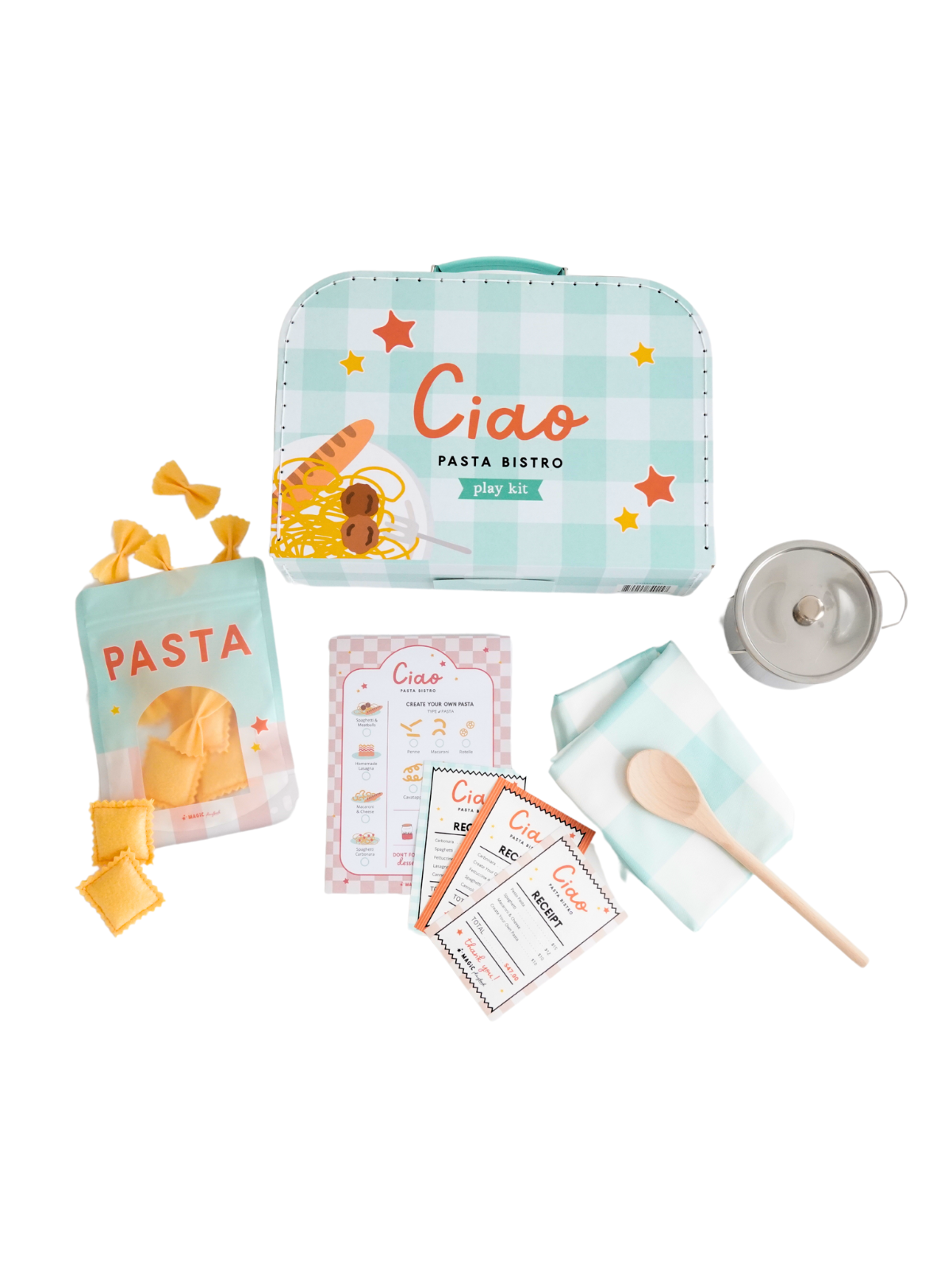 Pasta Bistro Restaurant Play Kit Pretend Play Magic Playbook   