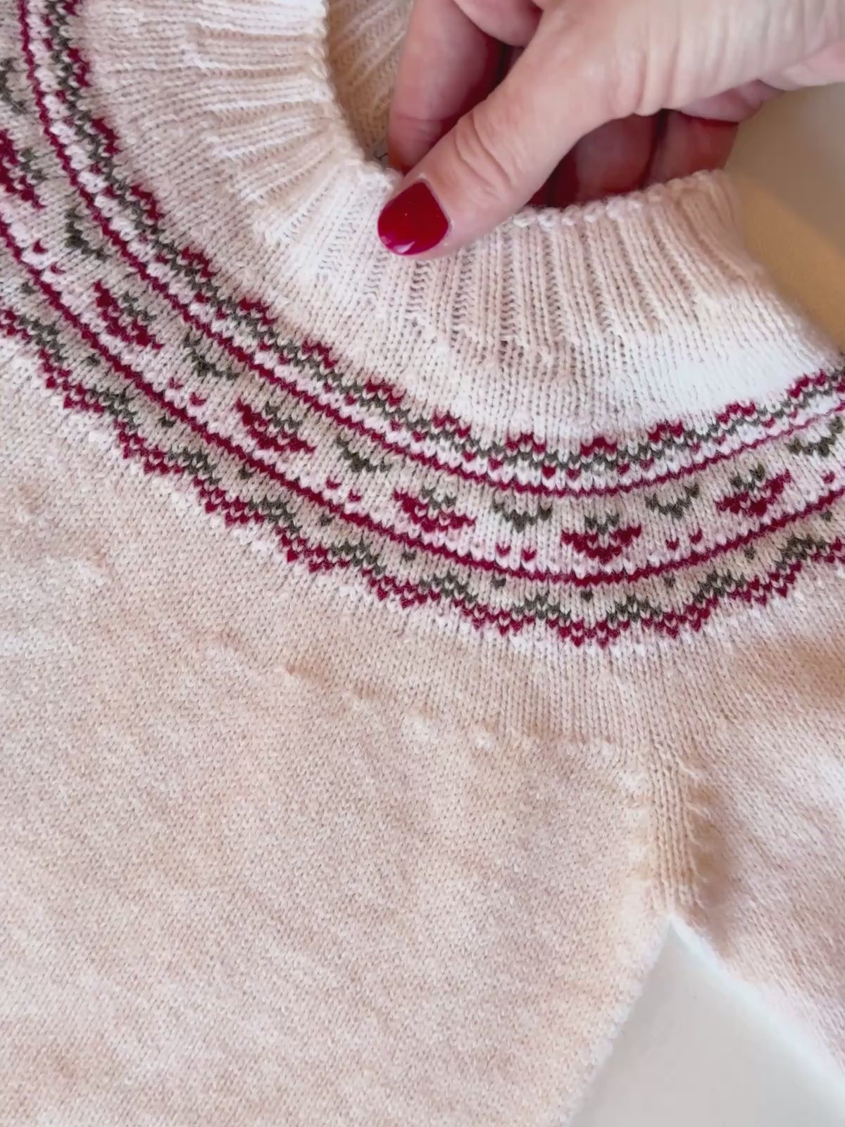 Winter Berry Fair Isle Sweater Sweaters Danrie x Amaia London