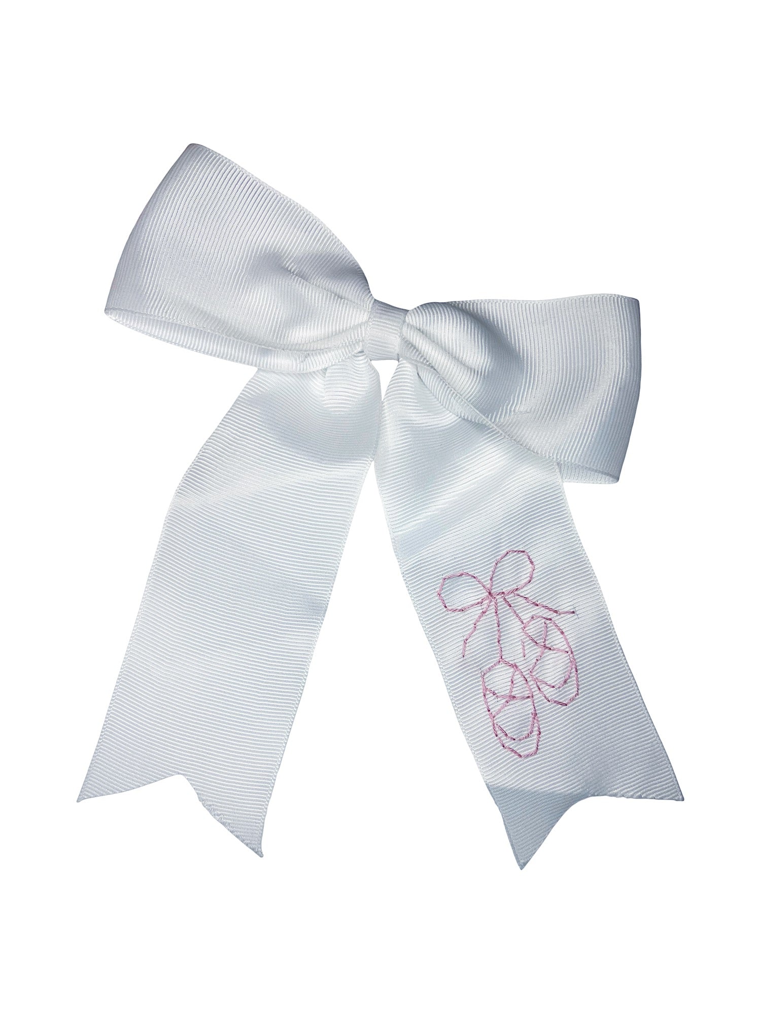 Ballet White Bow Hair Accessories Hibiscus Linens White  