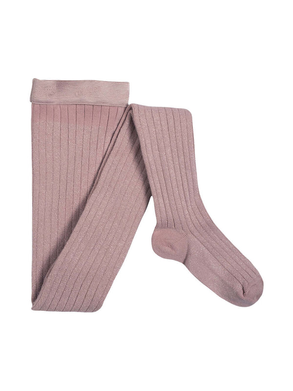 Amélie Glitter Ribbed Tights Tights Collégien Pink 1Y 