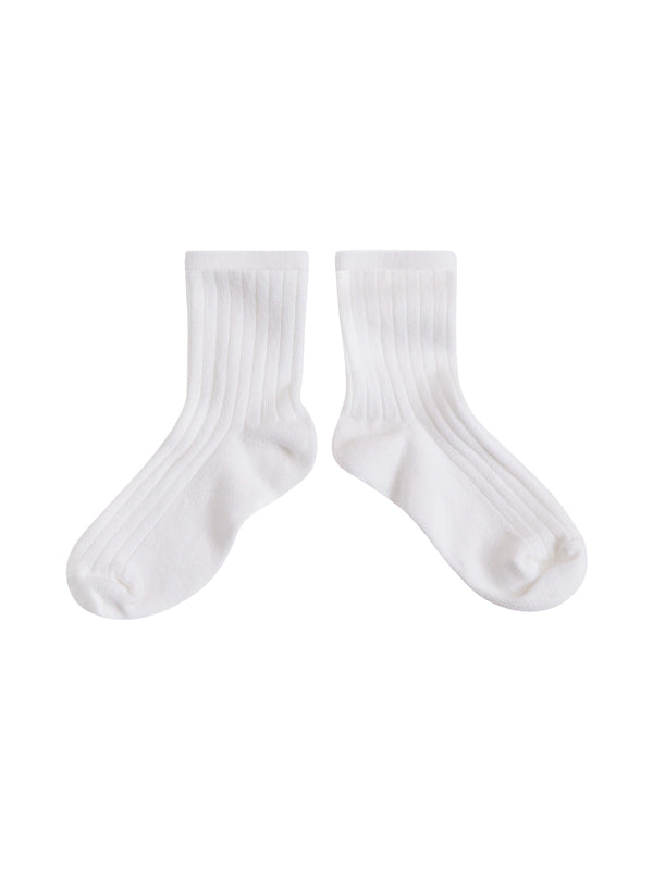 La Mini Ribbed Ankle Socks Socks Collégien Ivory EU18/20 