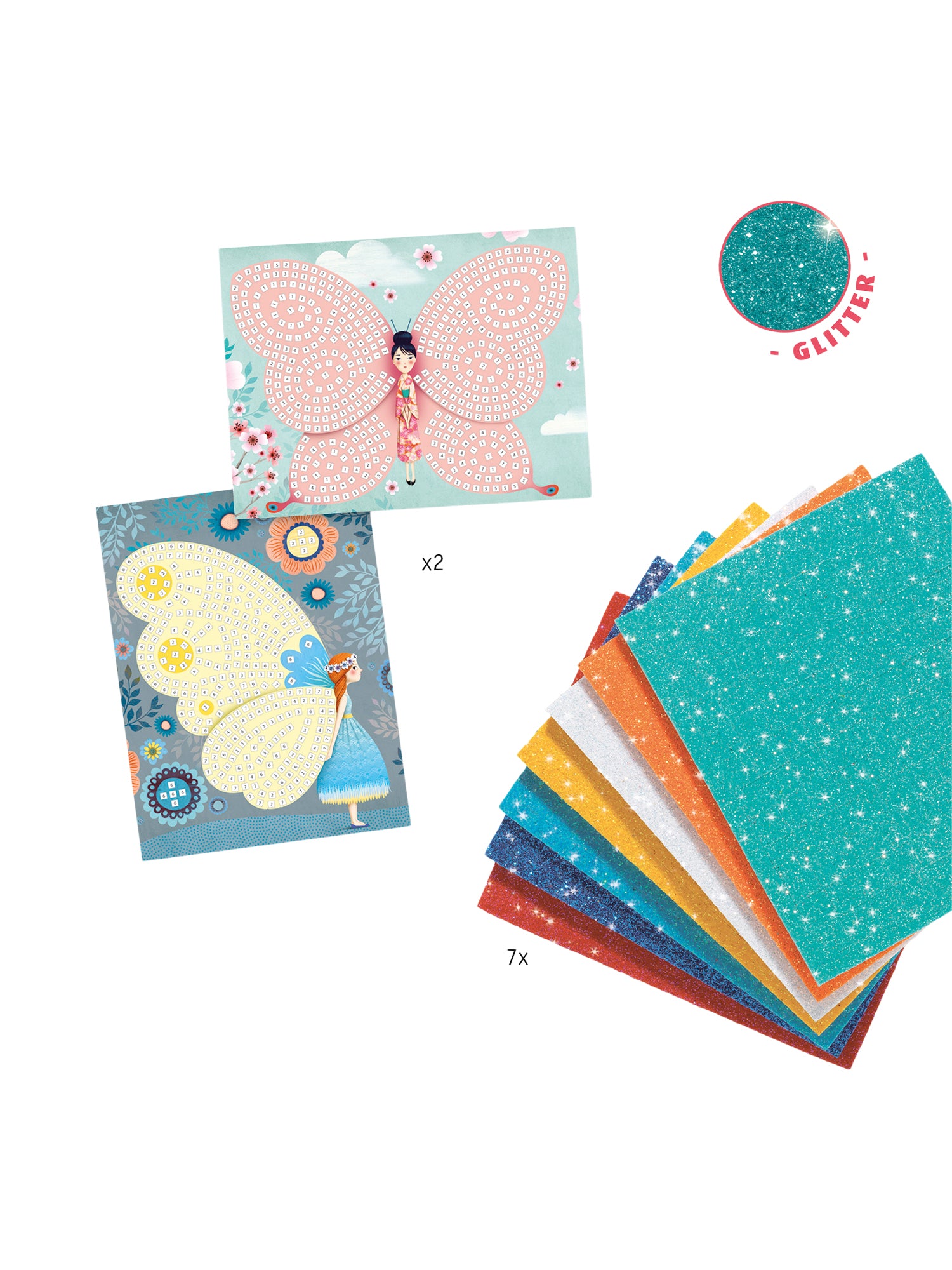 Butterflies Sticker Mosaic Craft Kit Arts & Crafts Djeco   