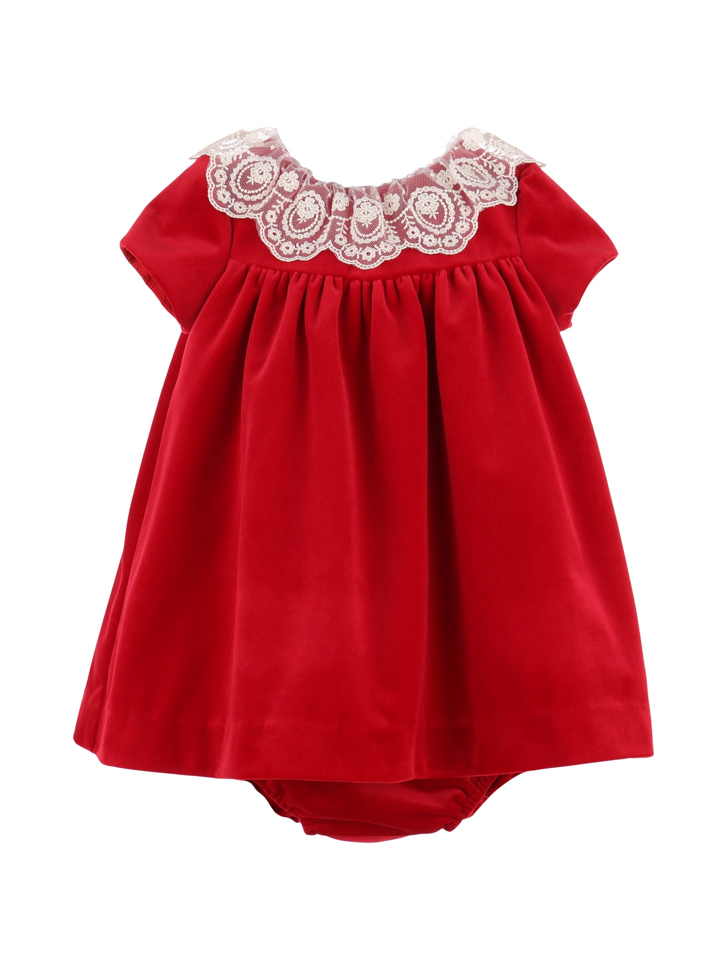 Deluxe Velvet Float Dress Dresses Luli & Me Scarlet Red 6M 