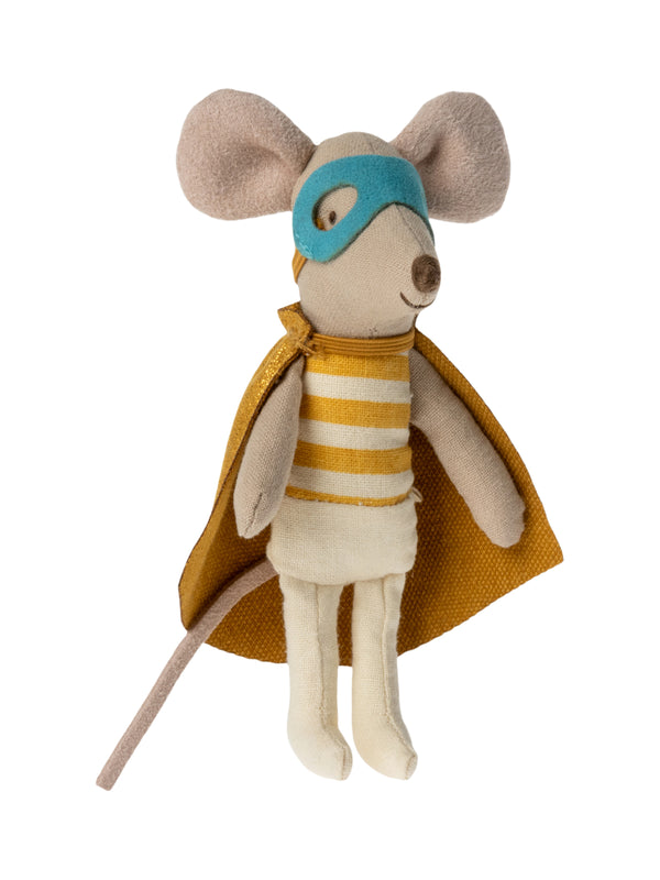 Super Hero Mouse, Little Brother in Matchbox Pretend Play Maileg   