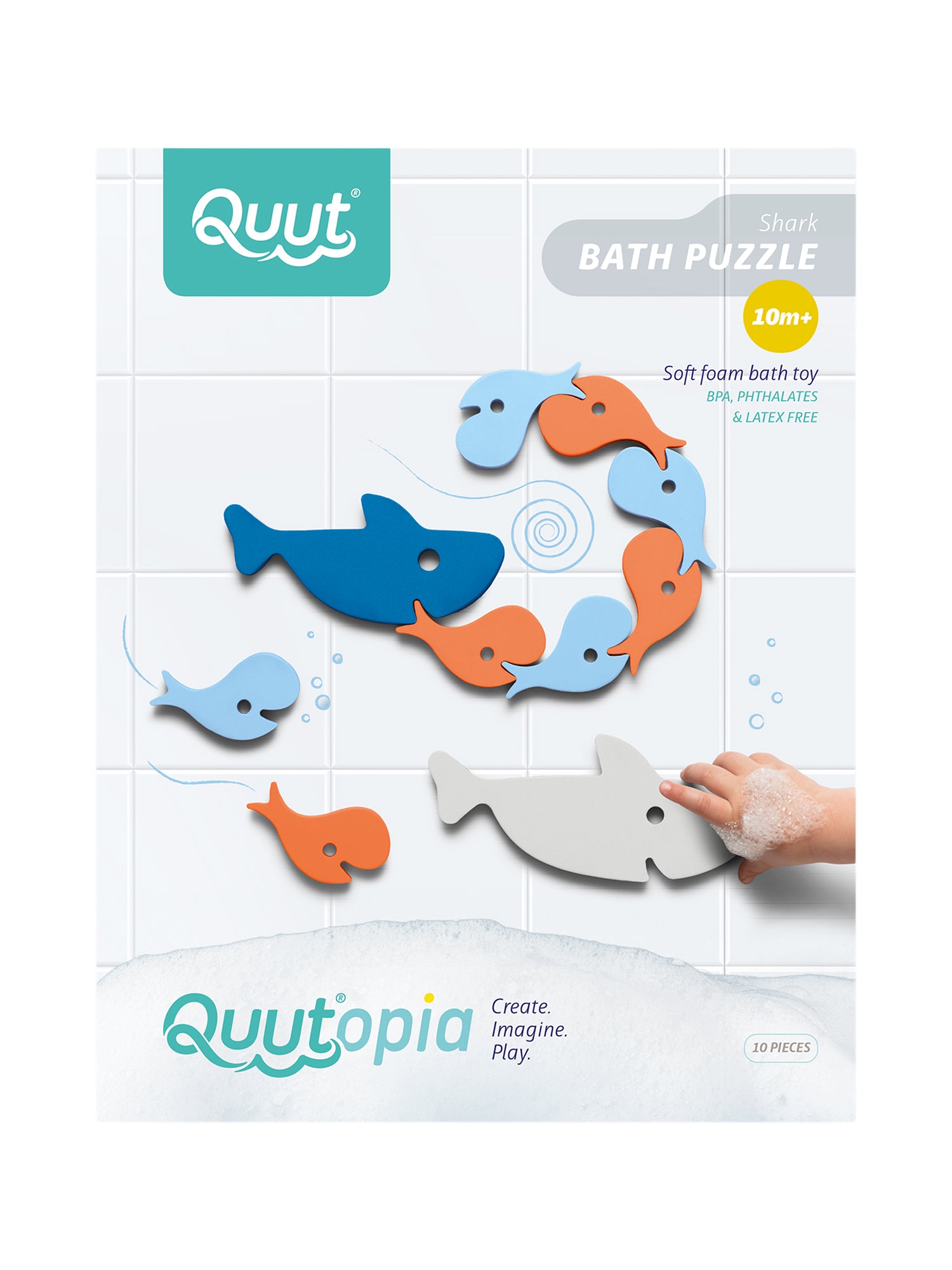Bath Puzzle - Shark Bath Toys Quut Toys   