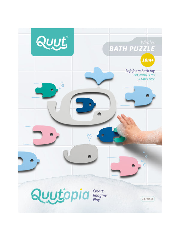 Bath Puzzle - Whale Bath Toys Quut Toys   