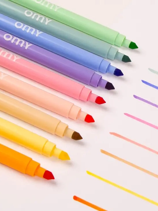 9 Pastel Markers Arts & Crafts OMY   